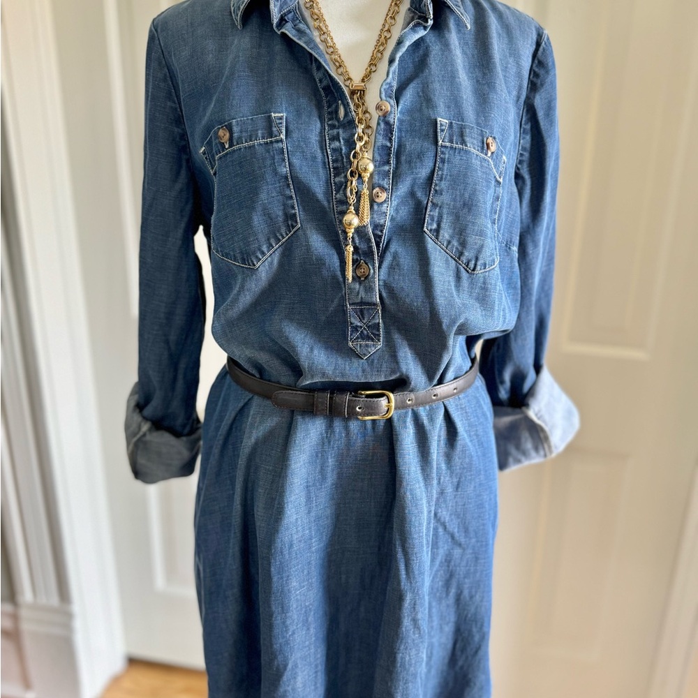 🛍️ 2 FOR $30 +$4.99 SHIPPING!!! 
Lucky Denim Tencel-Linen-Cotton Shirt Dress